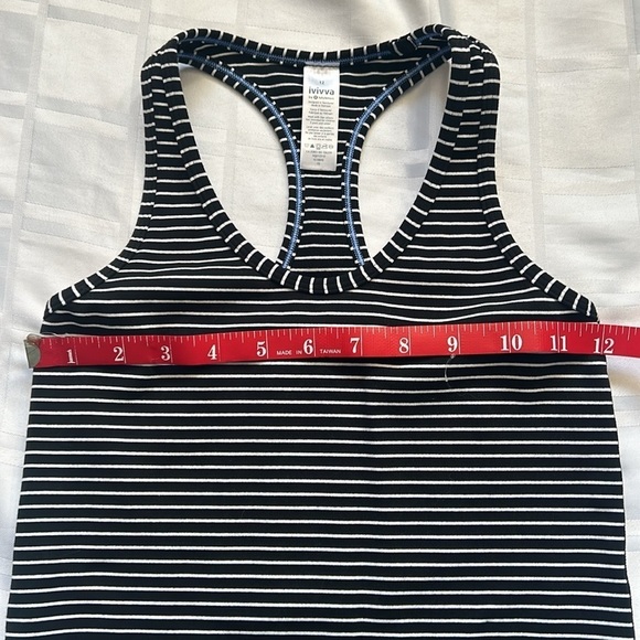 Ivivva Black & White Racerback Striped Tank Top - Picture 4 of 11